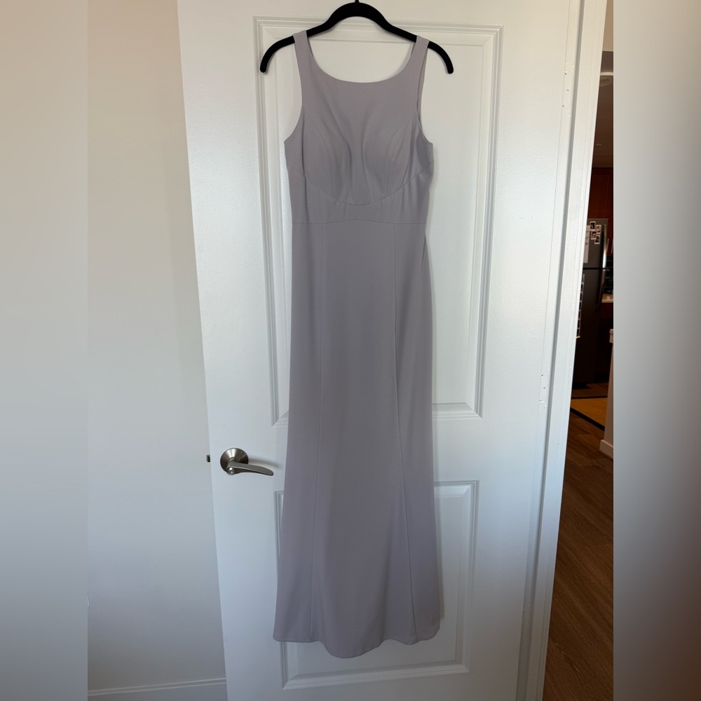 AMSALE Eugina Dress in Dove Gray